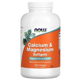 NOW Foods, Calcium & Magnesium with Vitamin D-3 and Zinc, 240 Softgels