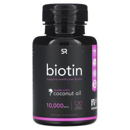 Sports Research, Biotin with Coconut Oil, 10,000 mcg, 120 Veggie Softgels