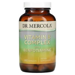Dr. Mercola, Vitamin B Complex with Benfotiamine, 180 Capsules