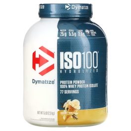 Dymatize, ISO100 Hydrolyzed, 100% Whey Protein Isolate, Gourmet Vanilla, 5 lb (2.3 kg)