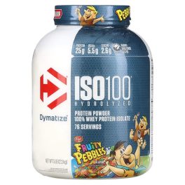 Dymatize, ISO100 Hydrolyzed, Protein Powder, 100% Whey Protein Isolate, Fruity Pebbles Flavor, 5 lb (2.3 kg)