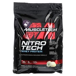 MuscleTech, Performance Series, Nitro Tech, Whey Peptides & Isolate Lean Musclebuilder, Vanilla, 10 lbs (4.54 kg)
