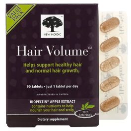 New Nordic US Inc, Hair Volume with Botanicals, 90 Tablets