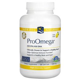Nordic Naturals, ProOmega, Lemon, 1,000 mg, 180 Soft Gels
