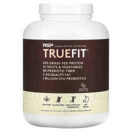 RSP Nutrition, TrueFit, Grass-Fed Whey Protein Shake with Fruits & Vegetables, Chocolate, 4.32 lbs (1.960 kg)