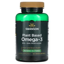 Swanson, Plant Based Omega-3, 120 Veggie Capsules