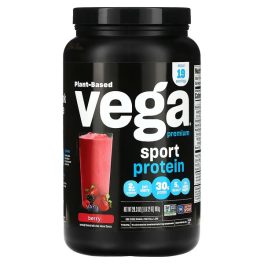 Vega, Sport, Plant-Based Premium Protein Powder, Berry, 1 lb 12 oz (801 g)