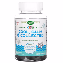 Nature's Way, Kids, Cool, Calm & Collected, Ages 8 +, Grape , 40 Gummies