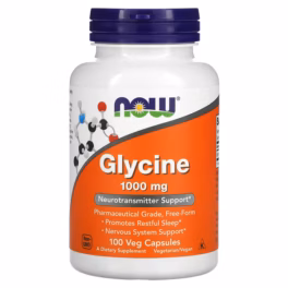 NOW Foods, Glycine, 100 Veg Capsules (1,000 mg perCapsule)