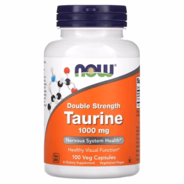 NOW Foods, Taurine, Double Strength, 1,000 mg, 100 Veg Capsules
