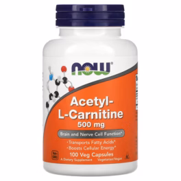 NOW Foods, Acetyl-L-Carnitine, 100 Veg Capsules (500 mg per Capsule)