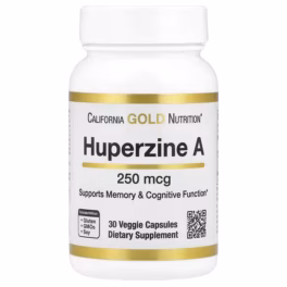 California Gold Nutrition, Huperzine A, 250 mcg, 30 Veggie Capsules