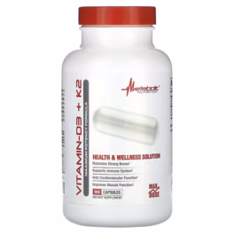 Metabolic Nutrition, Vitamin-D3 + K2, Maximum Potency Formula, 90 Capsules