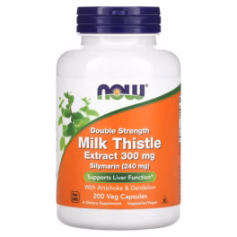 NOW Foods, Milk Thistle Extract, Double Strength, 300 mg, 200 Veg Capsules