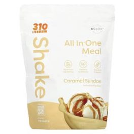 310 Nutrition, All-In-One Meal Shake, Caramel Sundae , 14.4 oz (407.4 g)