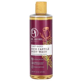 Dr. Jacobs Naturals, Plant-Based Rich Castile Body Wash, Rejuvenating Rose, 16 oz (473 ml)