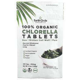 Earth Circle Organics, 100% Organic Chlorella Tablets, 400 Tablets