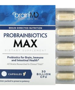 BrainMD, Probrainbiotics Max, 30 Billion CFU, 30 Capsules