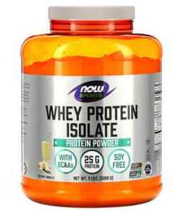 NOW Foods, Sports, Whey Protein Isolate, Creamy Vanilla, 5 lbs. (2268 g)