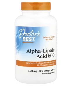 Doctor's Best, Alpha-Lipoic Acid 600, 600 mg, 180 Veggie Caps