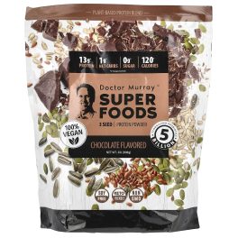Dr. Murray's, Super Foods, 3 Seed Protein Powder, Pumpkin + Flax + Sunflower, Chocolate, 2 lb (908 g)