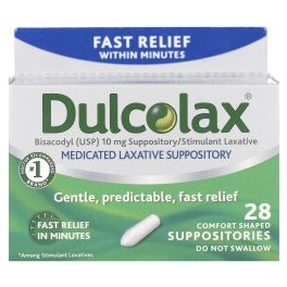 Dulcolax, Medicated Laxative Suppository, 28 Comfort Shaped Suppositories