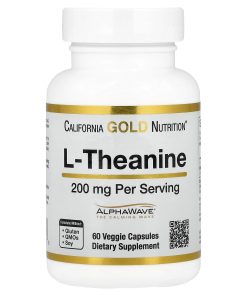 California Gold Nutrition, L-Theanine, Featuring AlphaWave®, 200 mg, 60 Veggie Capsules