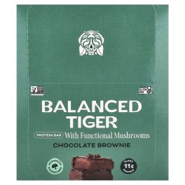 Balanced Tiger, Protein Bar, Chocolate Brownie, 12 Bars, 1.55 oz (44 g) Each