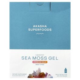 Akasha Superfoods, Liposomal Sea Moss Gel, Sweet Citrus, 30 Packets, 0.5 fl oz (15 ml) Each