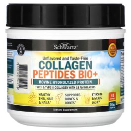 BioSchwartz, Collagen Peptides Bio+, Unflavored, 16 oz (454 g)