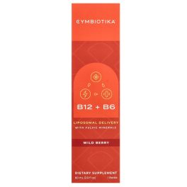 Cymbiotika, B12 + B6, Liposomal Deliver with Fulvic Minerals, Wild Berry , 2 fl oz (60 ml)