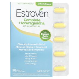Estroven, Complete + Ashwagandha Menopause Relief, 60 Caplets