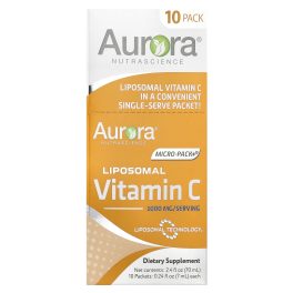 Aurora Nutrascience, Micro-Pack+®, Liposomal Vitamin C, 10 Packets, 0.24 fl oz (7 ml) Each