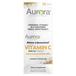 Aurora Nutrascience, Nano-Liposomal®, Vitamin C,  Liposomal Drink Mix, 10 Packets, 0.32 oz (9 g) Each