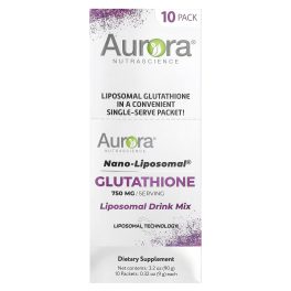 Aurora Nutrascience, Nano-Liposomal®, Glutathione, Liposomal Drink Mix, 10 Packets, 0.32 oz (9 g) Each