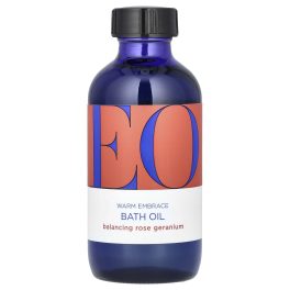 EO Products, Warm Embrace Bath Oil, Balancing Rose Geranium, 4 fl oz (118 ml)