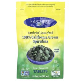 Earthrise, 100% California Grown Spirulina, 500 mg, 180 Tablets