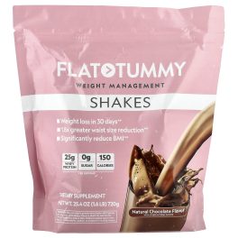Flat Tummy, Shakes, Natural Chocolate, 1.6 lb (720 g)