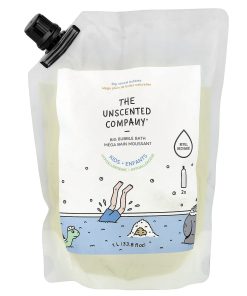 The Unscented Company, Kids, Big Bubble Bath, Refill, Fragrance Free, 33.8 fl oz (1 l)