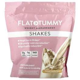 Flat Tummy, Shakes, Natural Vanilla, 1.5 lb (690 g)