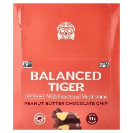 Balanced Tiger, Protein Bar, Peanut Butter Chocolate Chip, 12 Bars, 1.55 oz (44 g) Each