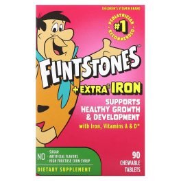 Flintstones, Children's Multivitamin, + Extra Iron, 90 Chewable Tablets