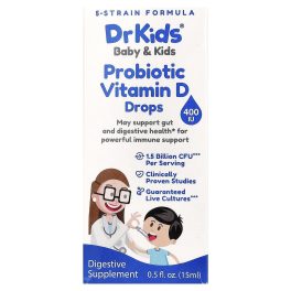DrKids, Baby & Kids, Probiotic Vitamin D Drops, 0.5 fl oz (15 ml)