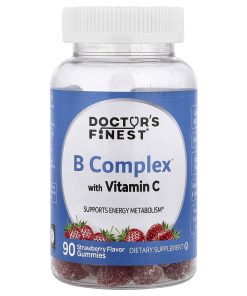 Doctor's Finest, B Complex with Vitamin C Gummies, Strawberry, 90 Gummies