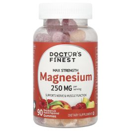 Doctor's Finest, Magnesium, Raspberry & Peach, 90 Gummies (83 mg per Gummy)