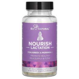 Eu Natural, Nourish Lactation, Fenugreek & Moringa+, 60 Vegetarian Capsles