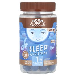 Good Day Chocolate, Sleep Supplement, For Adults, Milk Chocolate, 1 mg, 80 Candy Coated Pieces