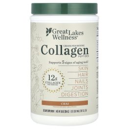 Great Lakes Wellness, Grass-Fed Bovine Collagen Peptides, Chai, 10 oz (284 g)