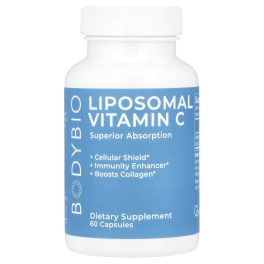 BodyBio, Liposomal Vitamin C, 60 Capsules (500 mg per Capsule)