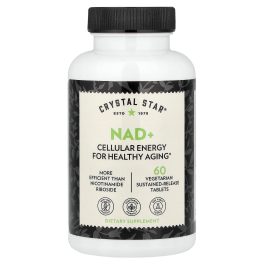 Crystal Star, NAD+, 60 Vegetarian Sustained-Release Tablets